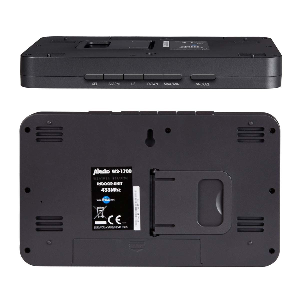 Alecto WS-1700 Indoor/Outdoor Wireless Weather Station, Temperature, Humidity, Forecast, Hygrometer - White