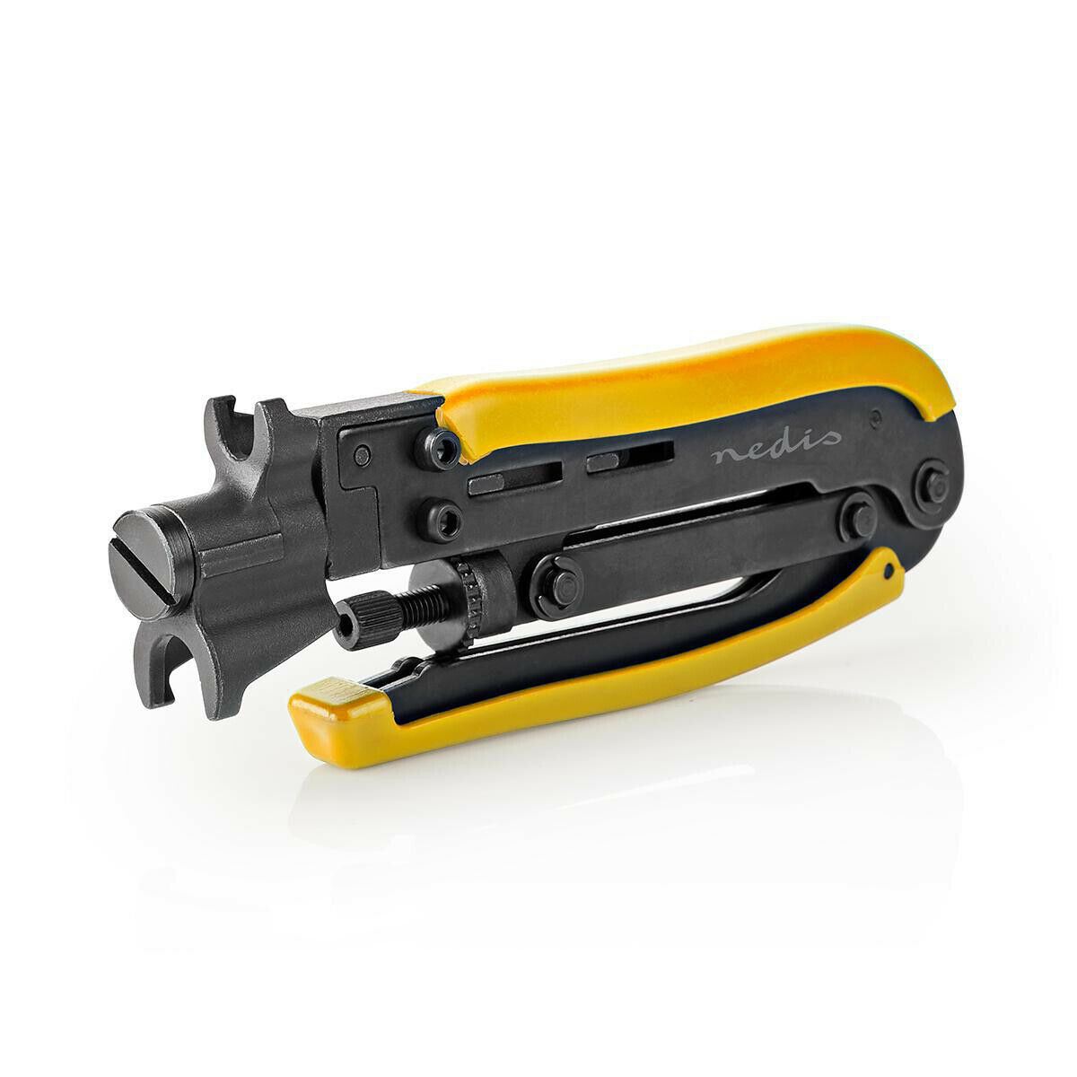 Nedis Antenna Cable Installation Tool | Crimp Plier Tool | Black / Yellow | ABS / Steel