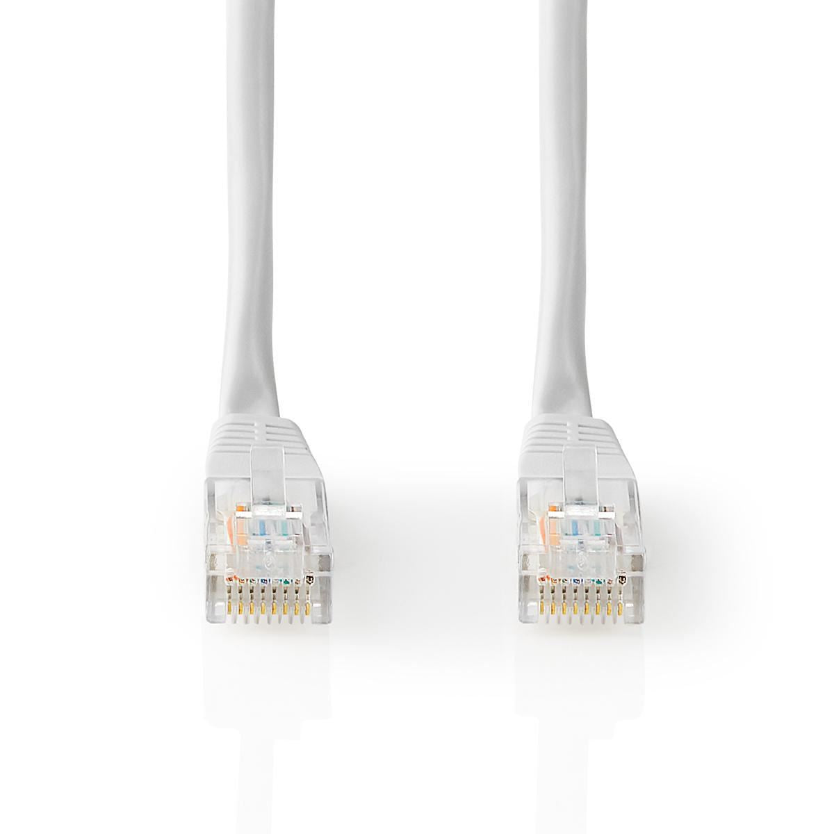 Nedis CAT5e Network Cable | U/UTP | RJ45 Male | RJ45 Male | 7.50 m | Round | PVC | White | Tag