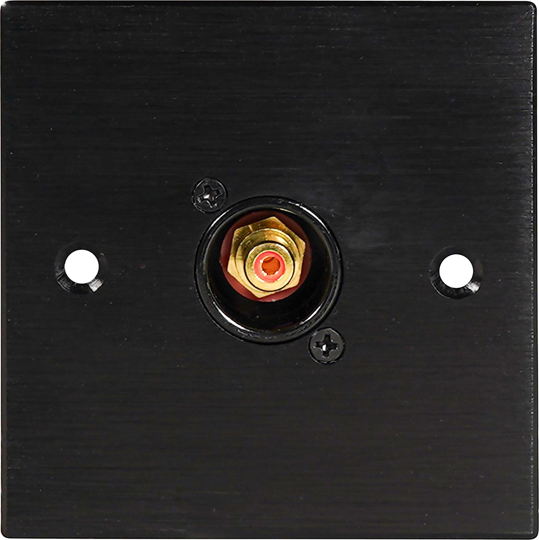 Black Wall Face Plate Electrical AV Slim Series 1 x Phono Socket Wall Plate Metal