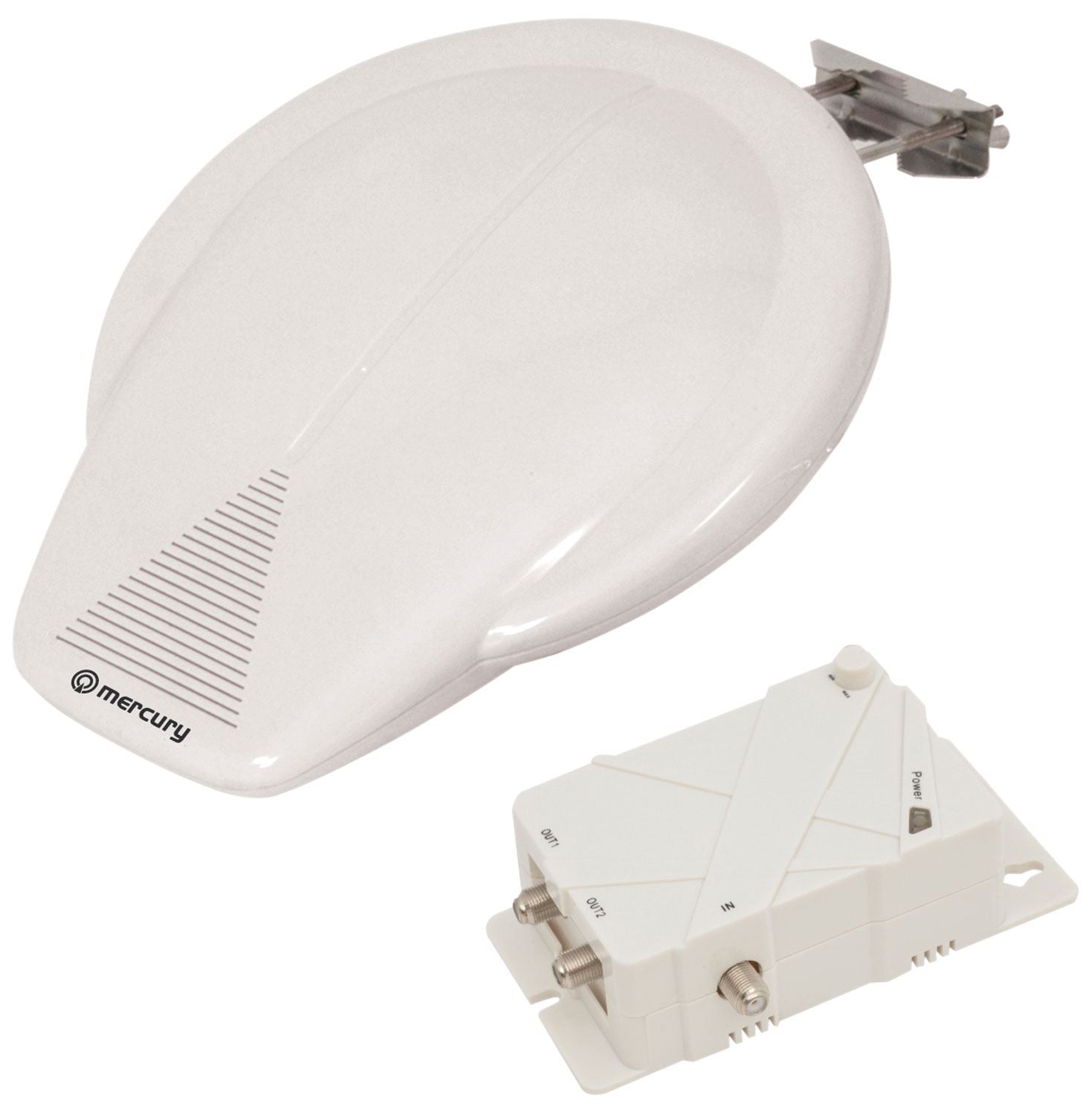 Mercury Outdoor Amplified Freeview HDTV Aerial for Caravans & Boats