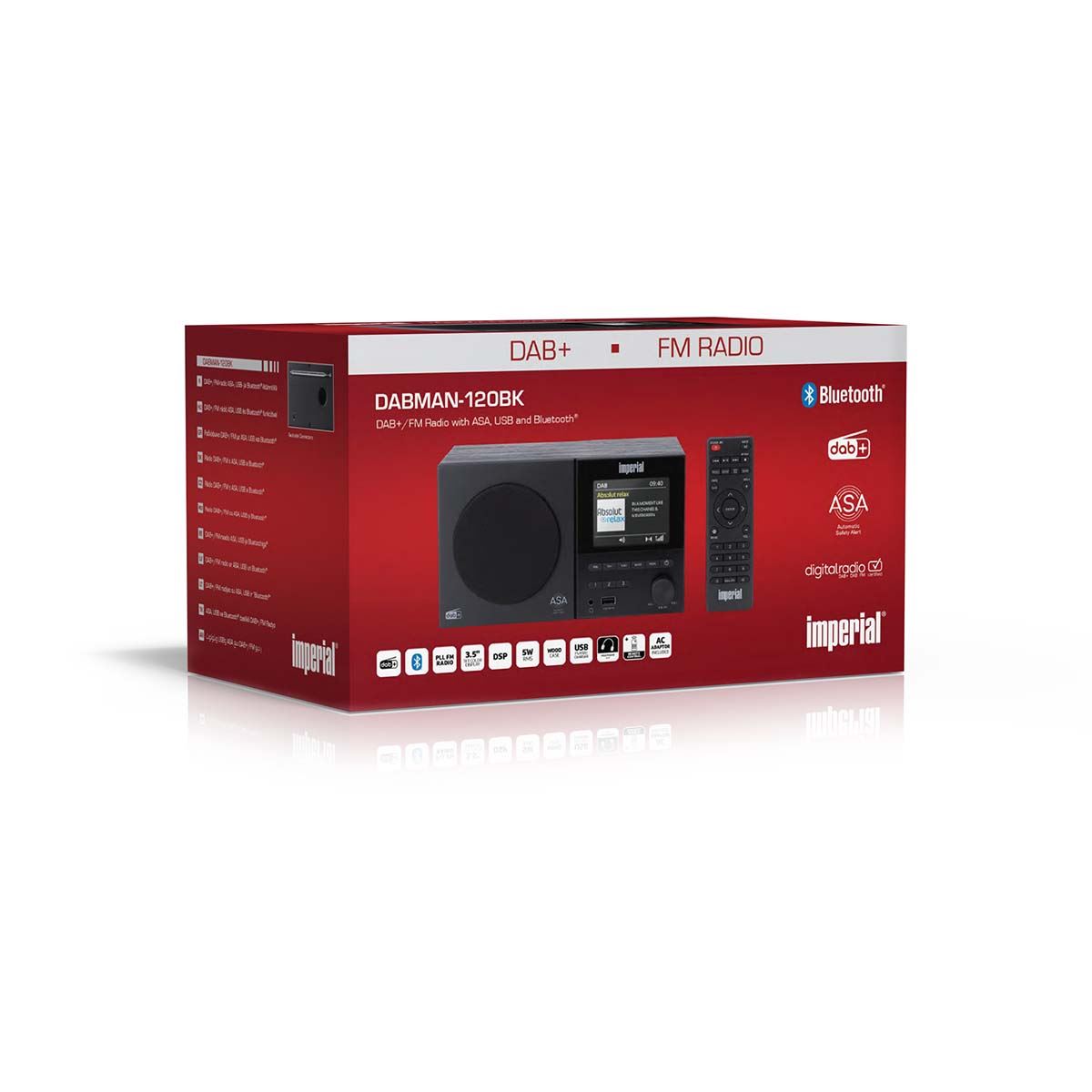 Imperial DABMAN-120BK DAB+ FM Radio Speaker with Bluetooth & Remote Control