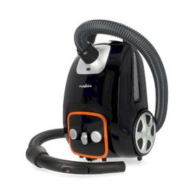 Nedis Vacuum Cleaner | With Bag | 700 W | Dust capacity: 3.0 l | Combi Brush | Action radius: 9.00 m | Vacuum cleaner suction control | Hepa 13 | Anthracite / Black / Orange