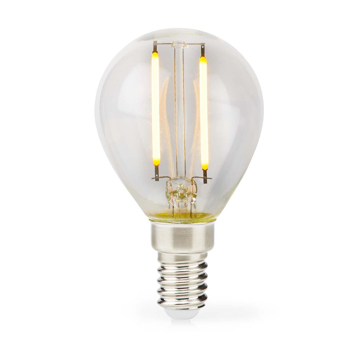 Nedis LED Filament Bulb E14 | G45 | 2 W | 250 lm | 2700 K | Warm White | Retro Style | 1 pcs | Clear