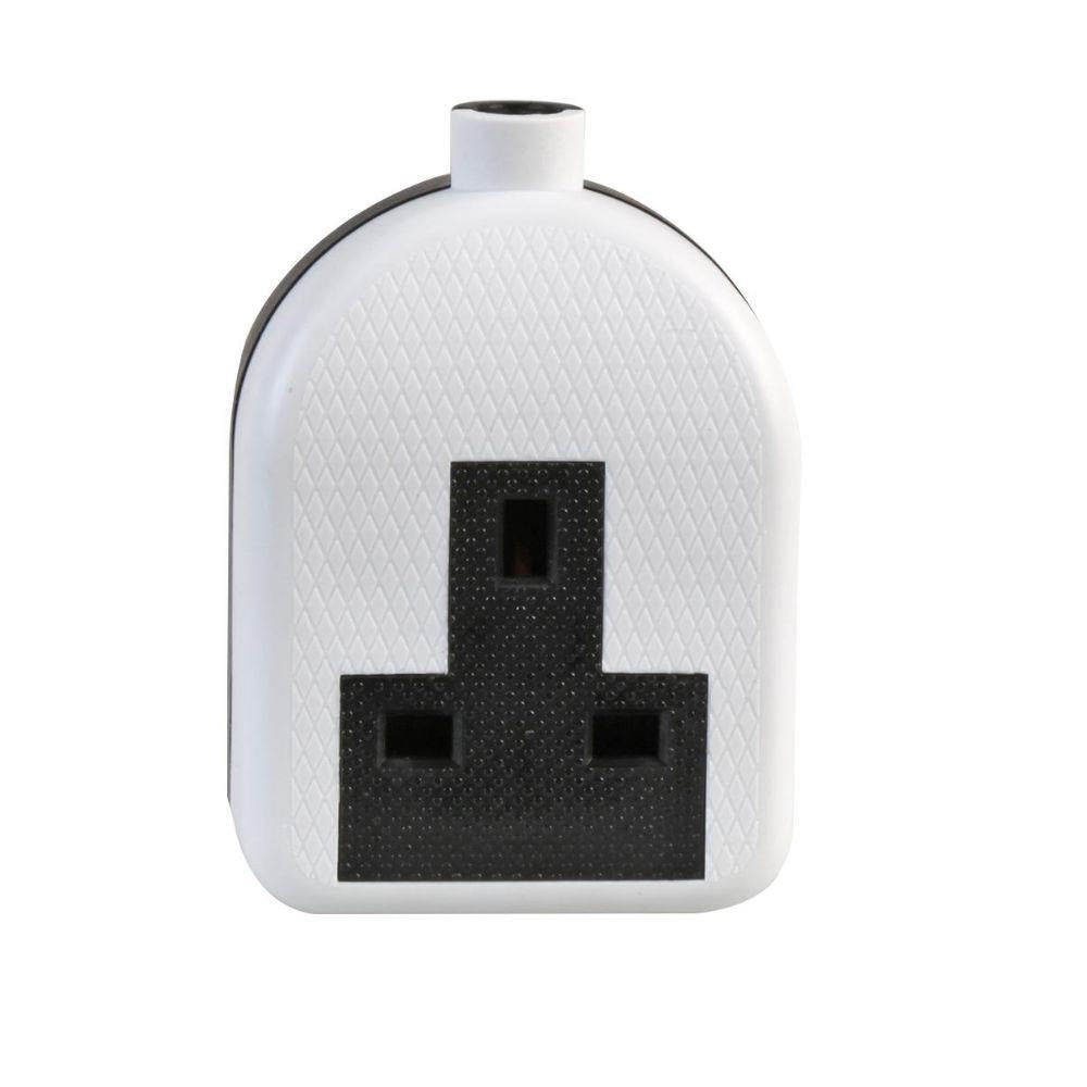 1 Gang High Impact Trailing Mains Powet Extension Socket, 13A - White