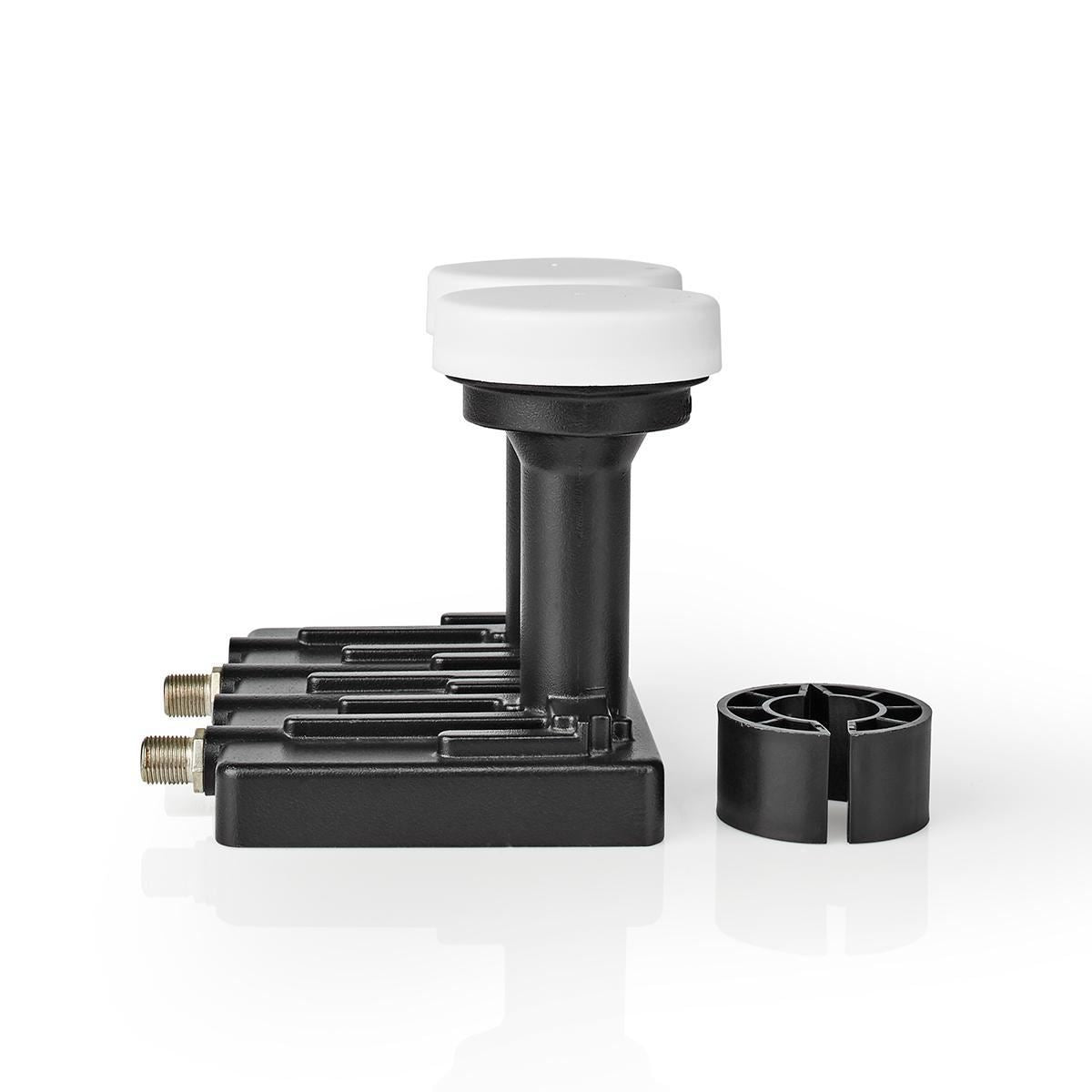Nedis LNB Twin Monoblock 6.0° 2x F-Connector Gain 0.85 dB - Black