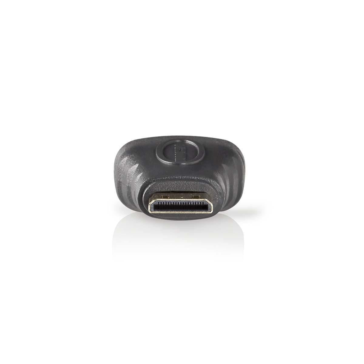 Nedis HDMI™ Adapter | HDMI™ Mini Connector to HDMI™ Female | Gold Plated | Straight | ABS | Anthracite