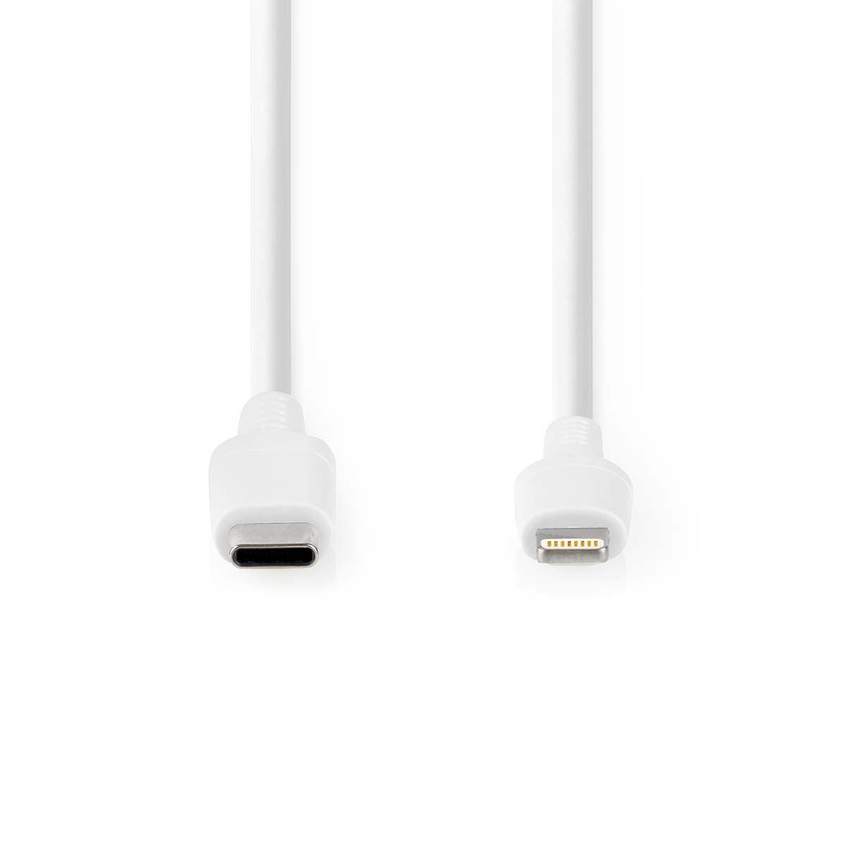 Nedis Lightning Cable | USB 2.0 | Apple Lightning 8-Pin | USB-C™ Male | 480 Mbps | Nickel Plated | 1.00 m | Round | PVC | White | Box