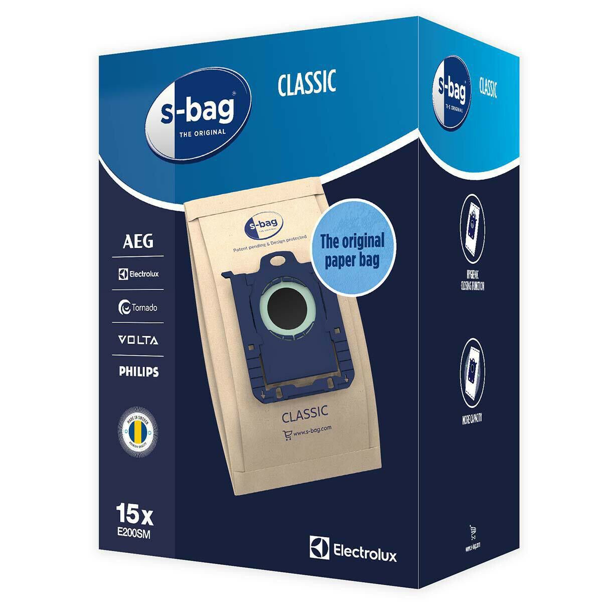 Electrolux, AEG, Philips, Tornado, Volta S-Bag 9001688002 Vacuum Cleaner Bag x 15