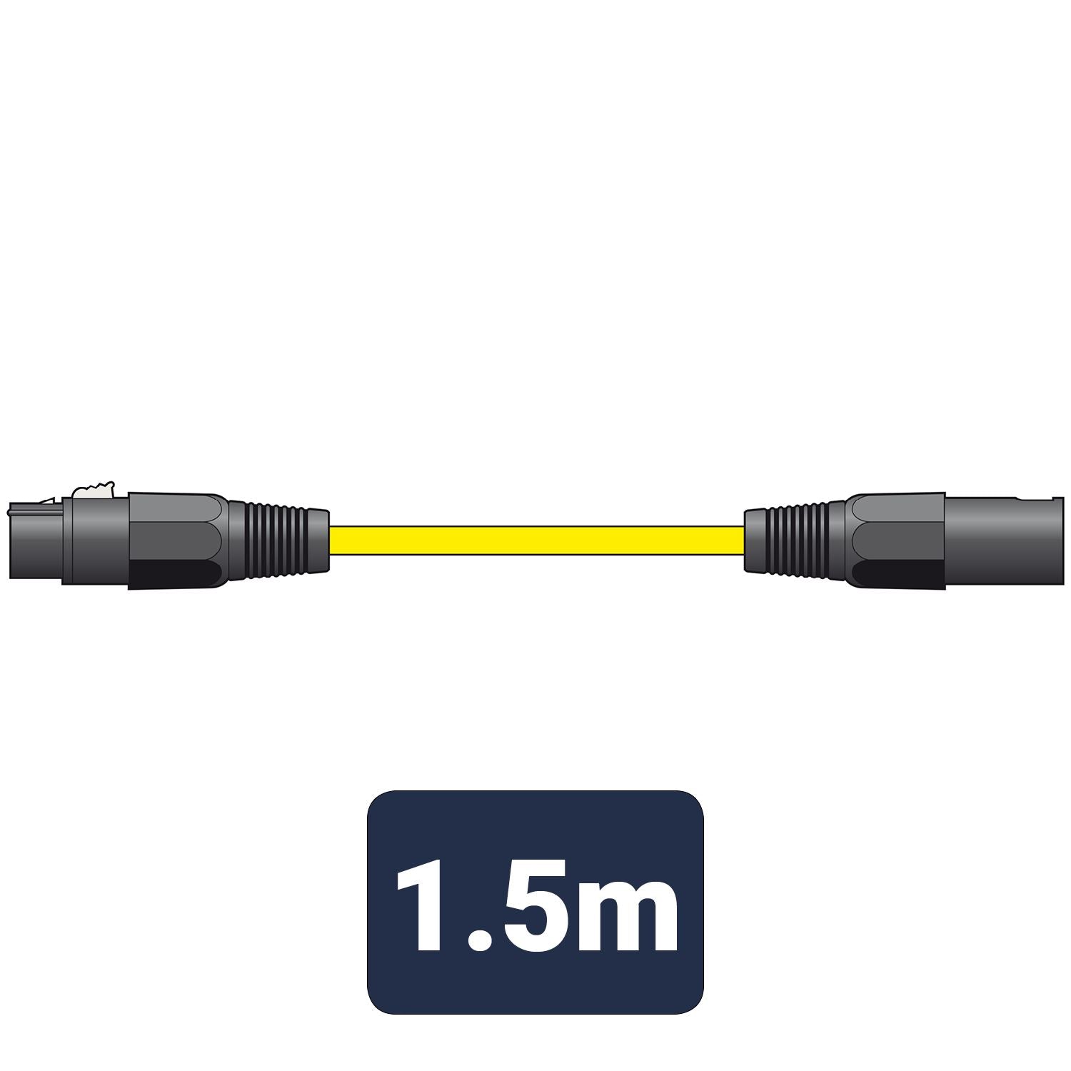 Citronic 1.5m Classic Microphone Leads XLR Female - XLR Male - Yellow