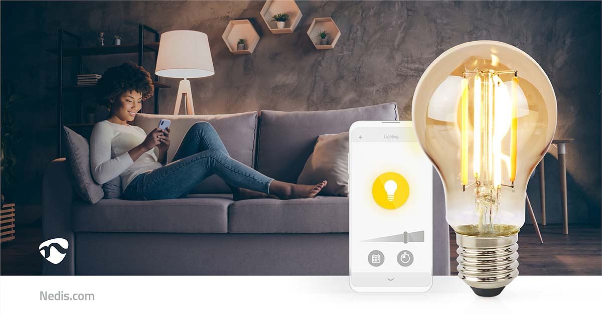 Nedis SmartLife LED Filament Bulb | E27 | 806 lm | 7 W | Warm White | 1800 - 3000 K | Glass | Android™ / IOS | Bulb | 1 pcs