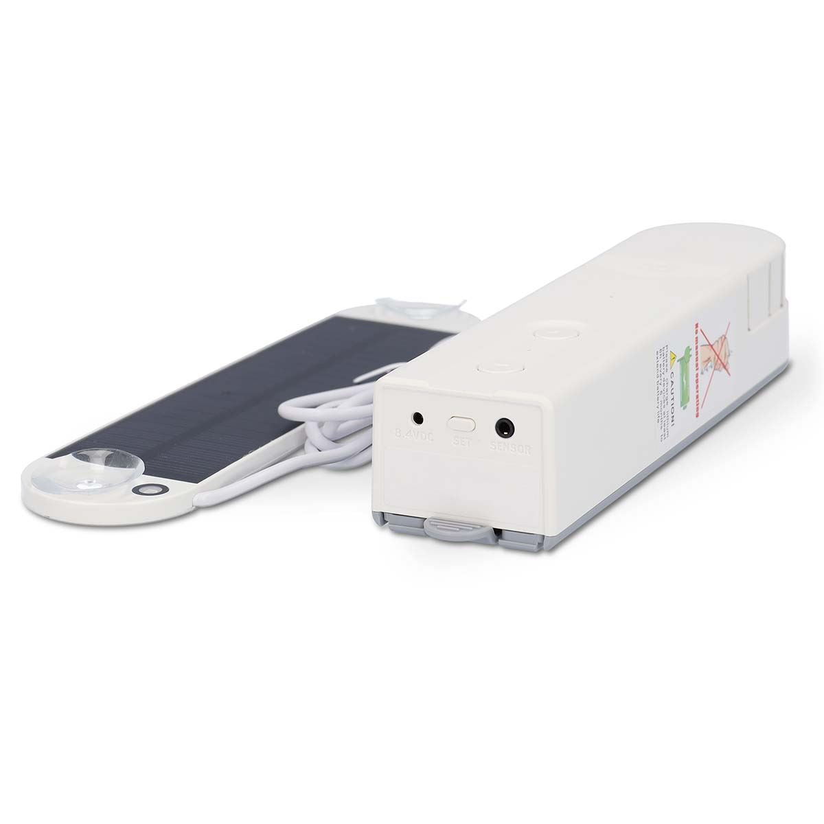 Nedis SmartLife Solar / USB Powered SmartLife Curtain Robot Cable System Pane Roller/Roman blinds Voice Control for Google/Alexa 2000 mAh Bluetooth® - White