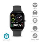 Nedis SmartLife SmartWatch, LCD Screen, Waterproof IP68, Up to 10 Days of Battery Life, Android and iOS Black, Black/White,