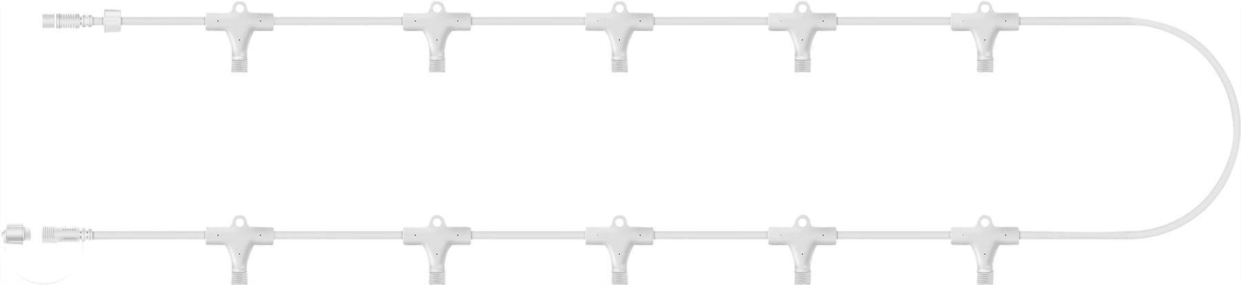 Easy-Connect 10 Way Multi Splitter Connectors Rubber Cable - Black