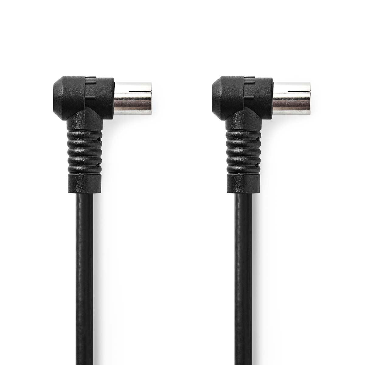 Nedis Coax Cable | IEC (Coax) Male | IEC (Coax) Female | Nickel Plated | 120 dB | 75 Ohm | Quad Shielded | 3.00 m | Round | PVC | Black | Label