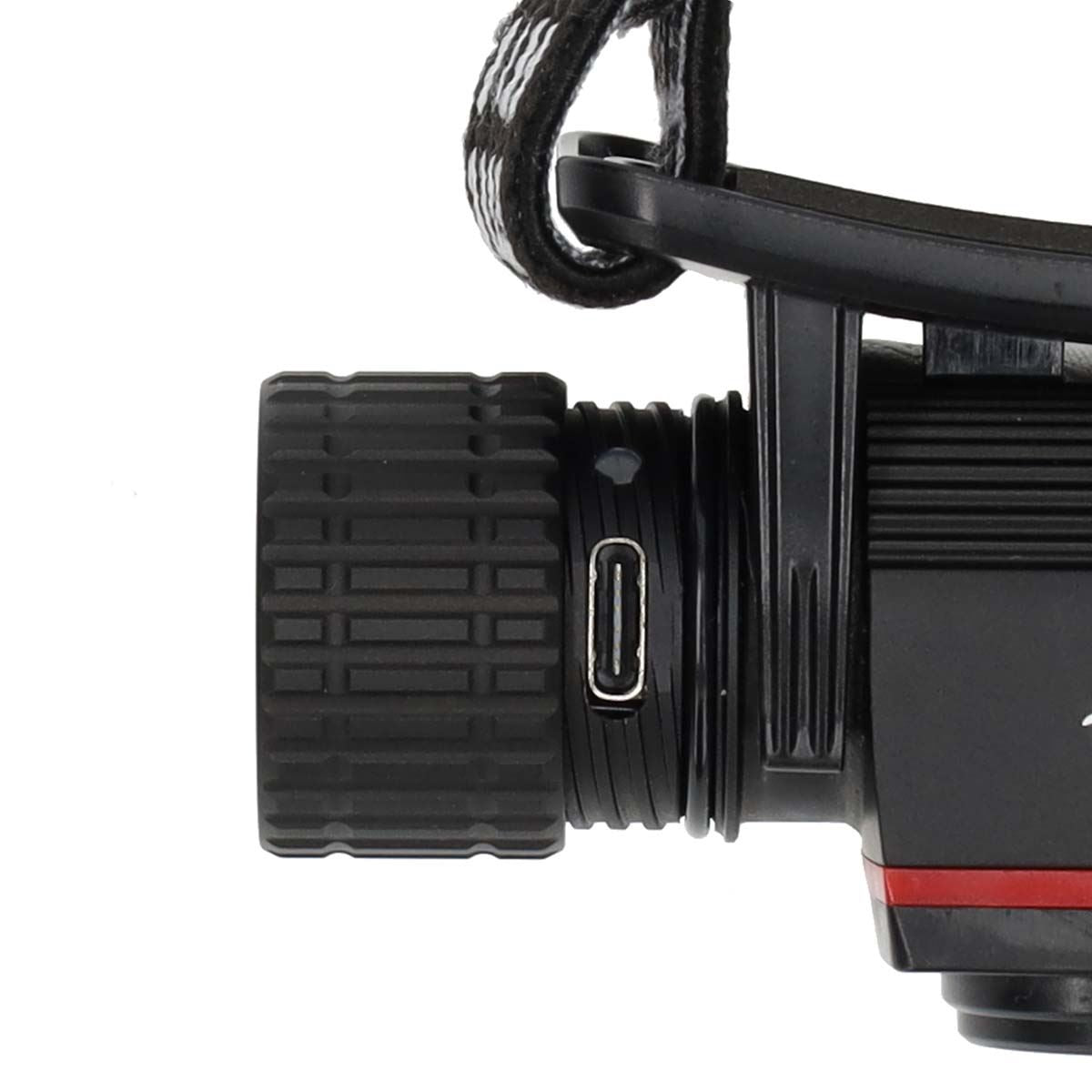 Nedis 10W LED Headlamp Rechargeable, IPX8 Water-Resistant, Aluminium Alloy Housing, Hidden USB-C, 1000 Lumen, 180m Beam Distance, Adjustable Elastic Headband