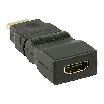 Nedis HDMI™ Adapter | HDMI™ Connector | HDMI™ Output | Gold Plated | Swivel | ABS | Black | 1 pcs | Envelope