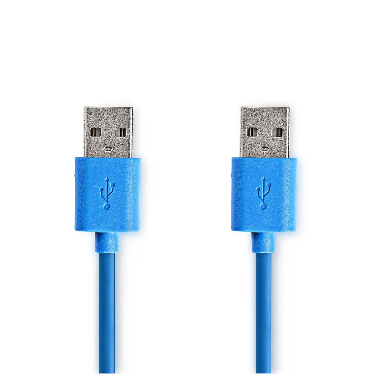Nedis USB Cable | USB 3.2 Gen 1 | USB-A Male | USB-A Male | 5 Gbps | Nickel Plated | 2.00 m | Round | PVC | Blue | Envelope