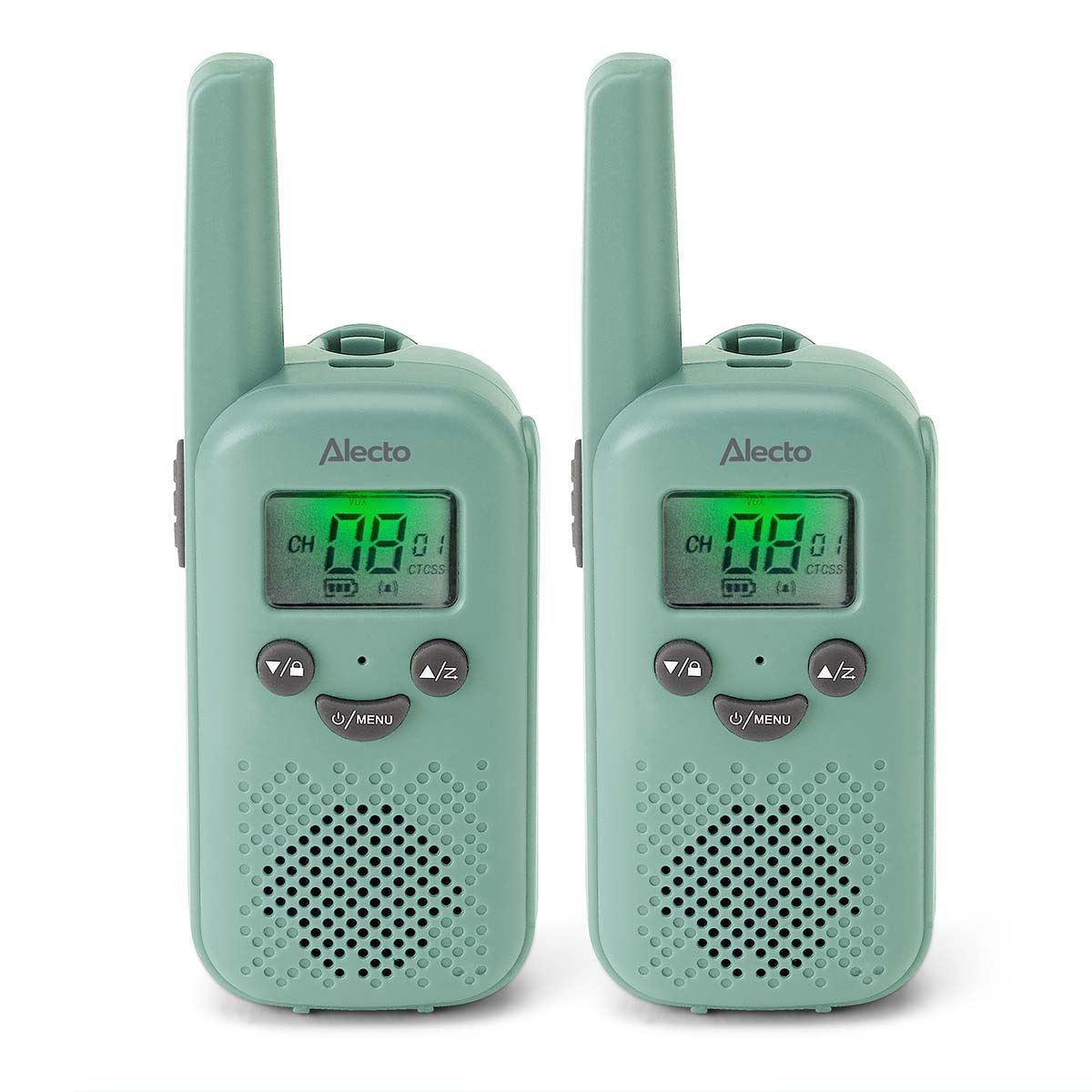 Alecto Walkie-Talkie Set | 2 Handsets | Up to 6 km | Frequency channels: 8 | PTT / VOX | 24 h standby | Green | FR10GR