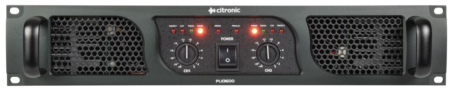 Citronic PLX3600 2U Rack Mount Power Amplifier, 2 x 1800W @ 4 Ohms