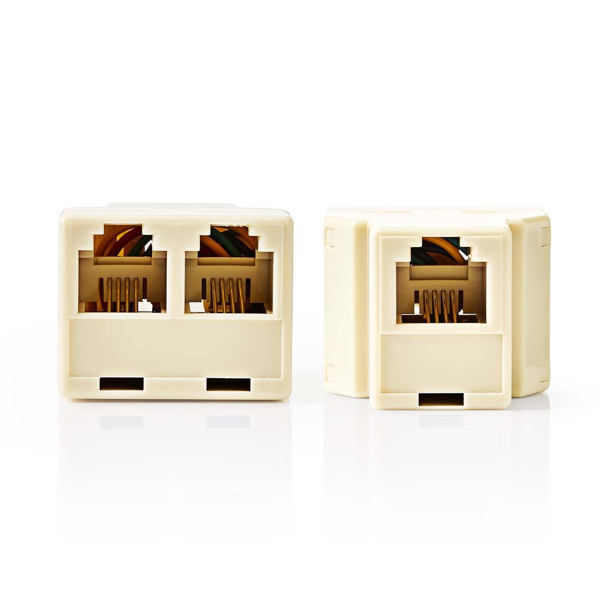 Nedis Telecom Splitter | RJ11 Female | 2x RJ11 (4/6) Female | ABS | Ivory | Box