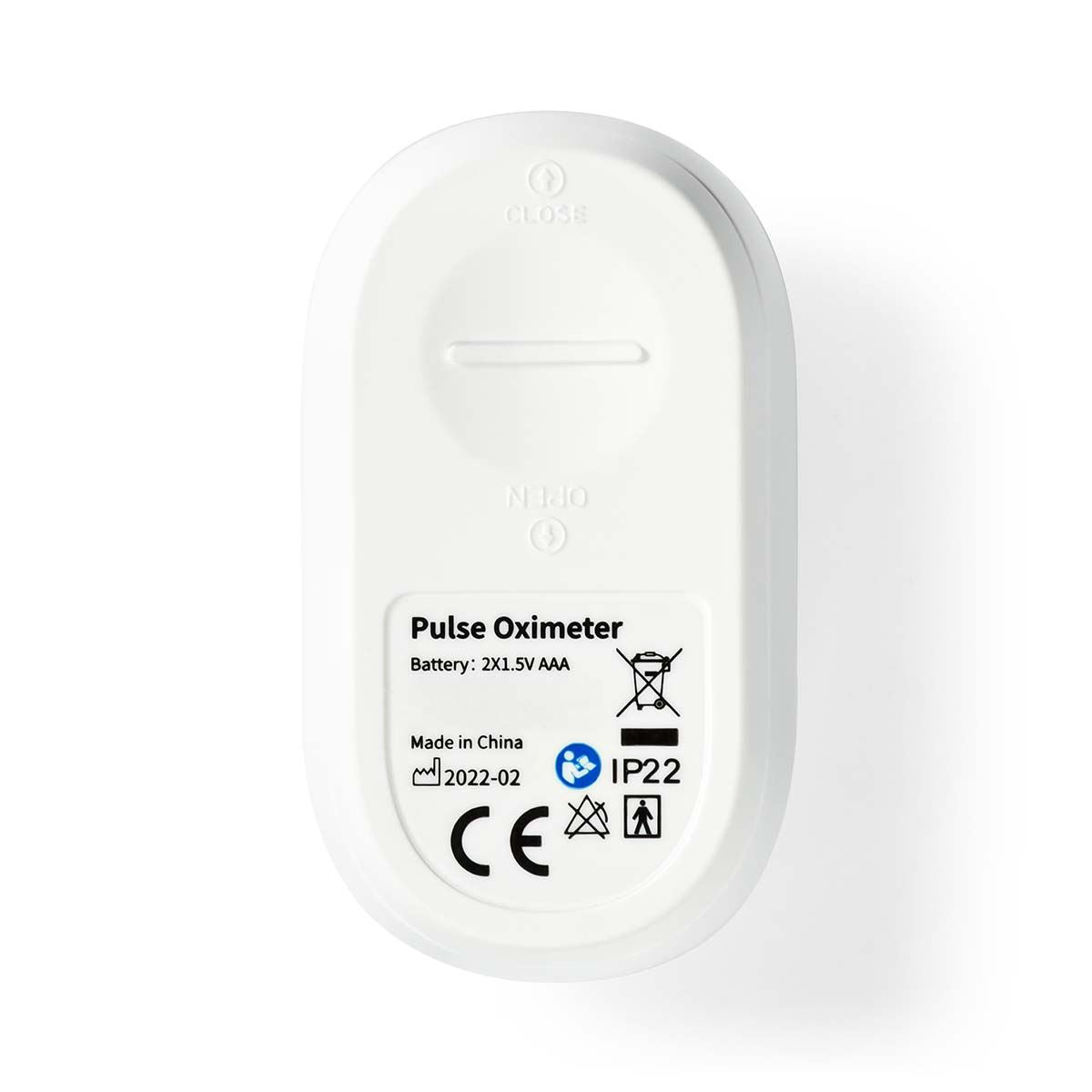 Nedis Smartlife Pulse Oximeter, Measures SpO2, PR & PI, OLED Display, Bluetooth, High Precision Sensor, 8-Second Reading, App Connected - White