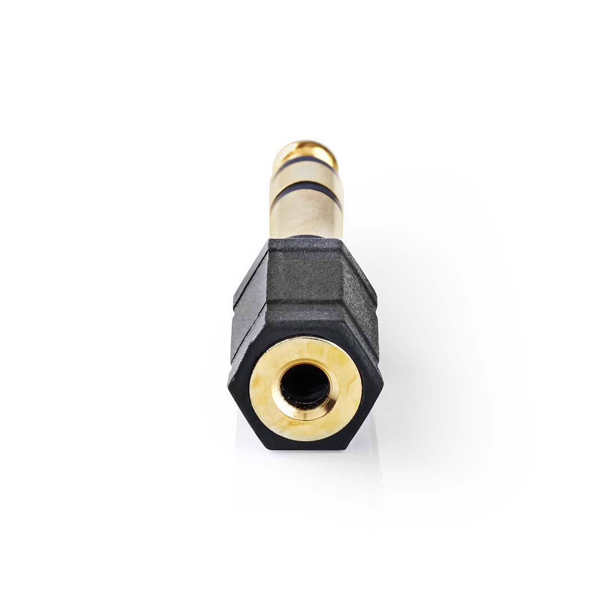 Nedis Stereo Audio Adapter | 6.35 mm Male | 3.5 mm Female | Gold Plated | Straight | ABS | Black | 10 pcs | Envelope