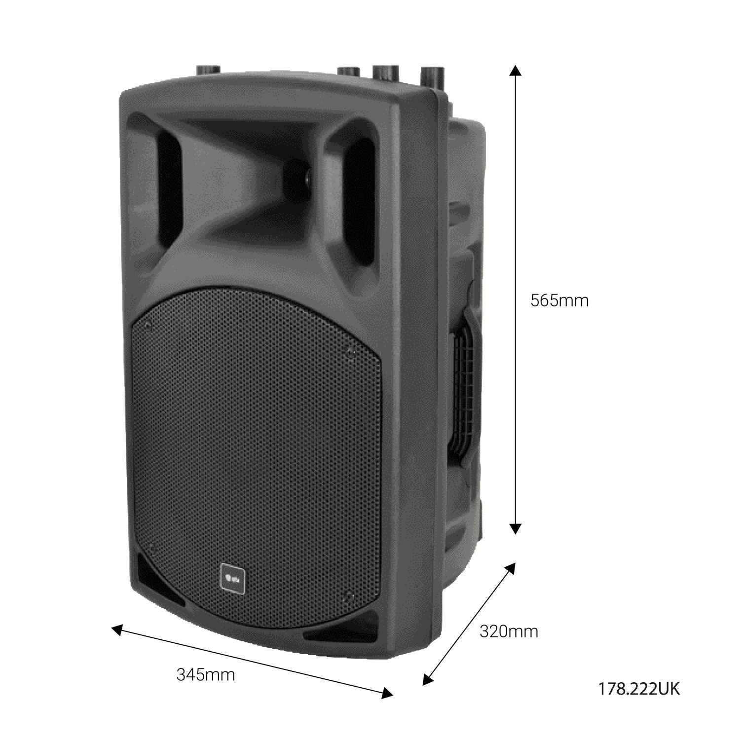 QTX QX12 12" Passive PA Multi Speaker 400w - Black