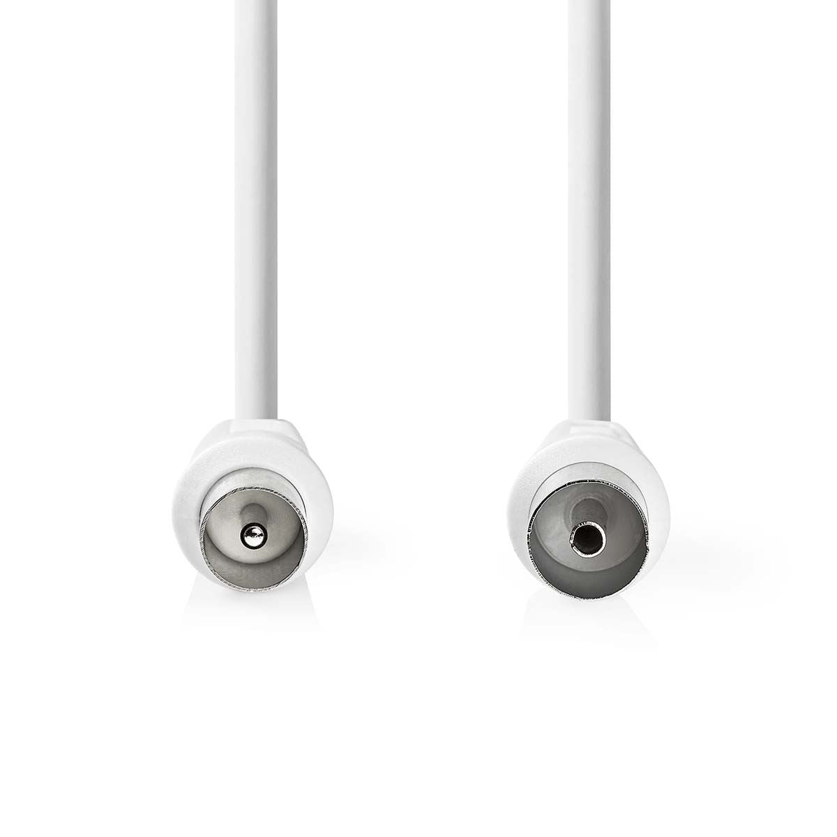 Nedis Coax Cable | IEC (Coax) Male | IEC (Coax) Female | Nickel Plated | 90 dB | 75 Ohm | Double Shielded | 15.0 m | Round | PVC | White