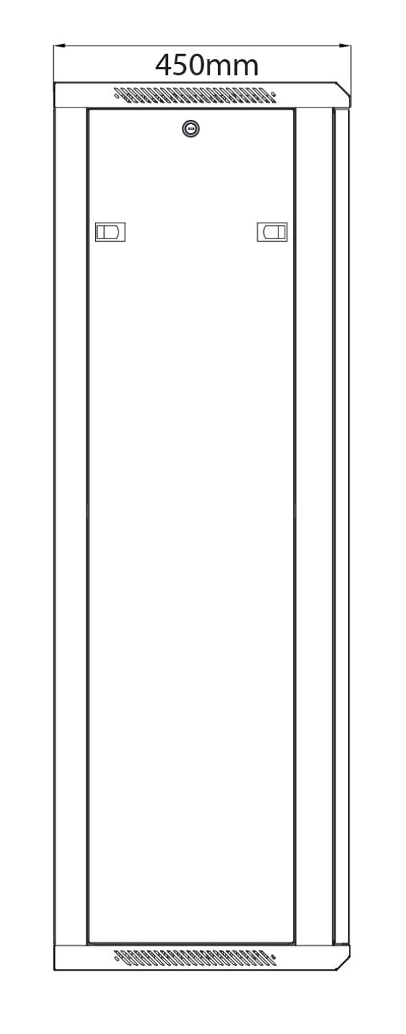 Adastra 19" Rack Cabinet with Glass Door 28U x 450mm Deep