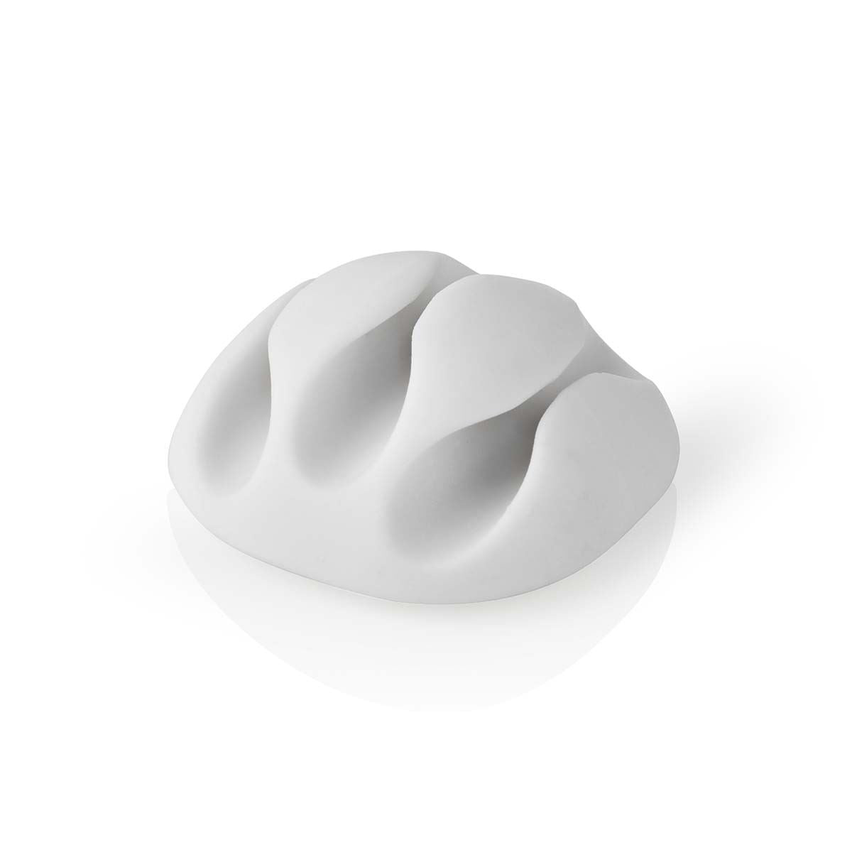 Nedis Cable Management | Cable Clip | Click and Go | 4 pcs | Number of slots: 3 Slots | Maximum cable thickness: 5.3 mm | TPE | White