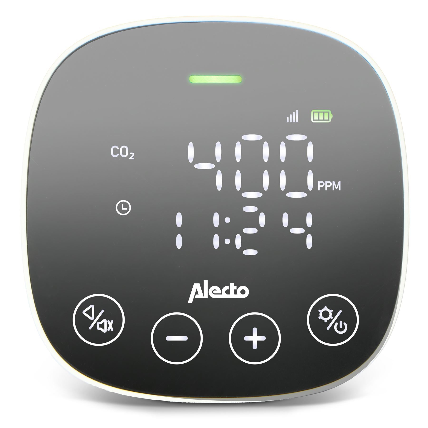 Alecto AQ30 LCD Air Quality Monitor Meter for CO2, Humidity with NDIR sensor | EN 61326-1:2013 ISO | White