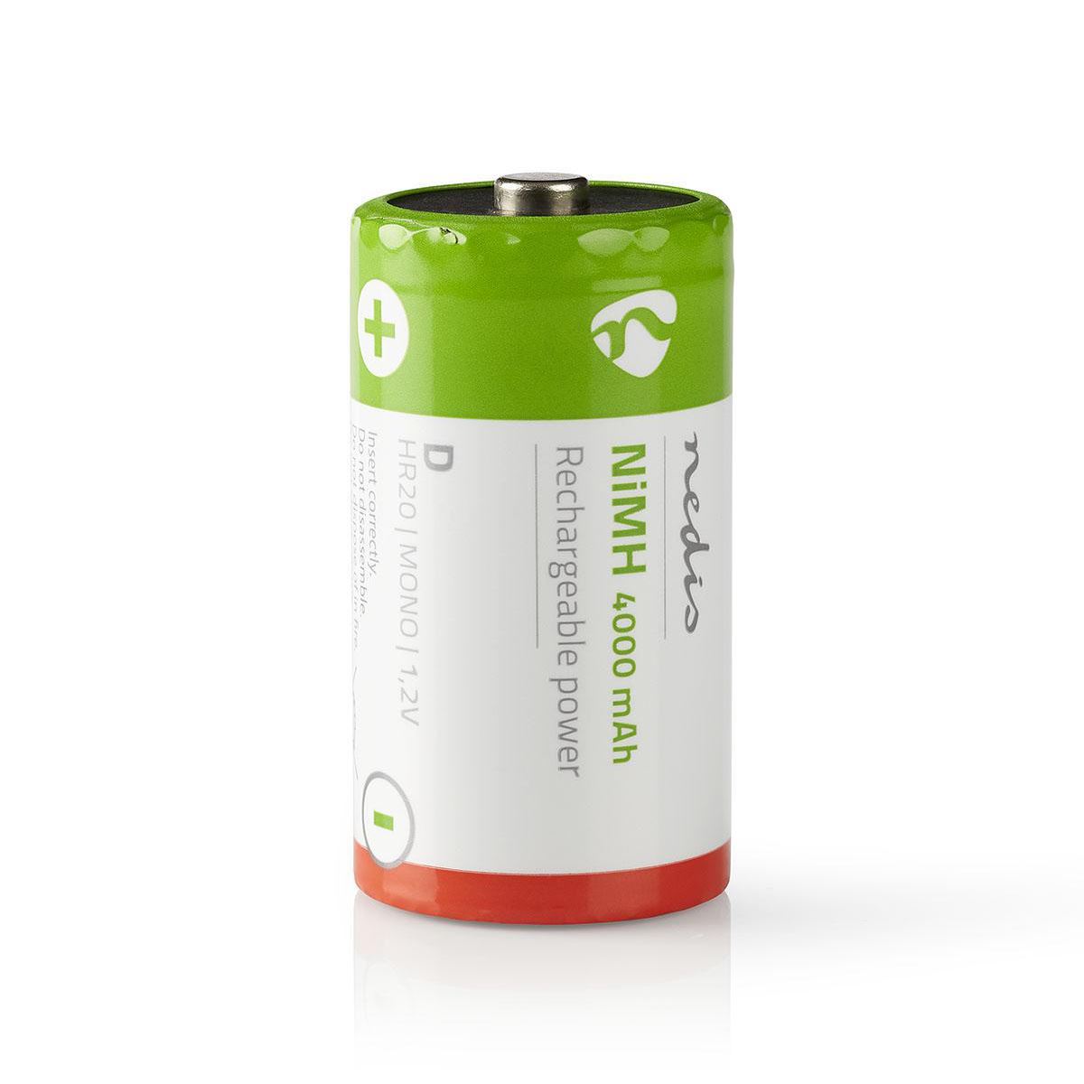 Nedis D Rechargeable NiMH Battery | 1.2 V DC | 4000 mAh | Precharged | 2-Pack | HR20