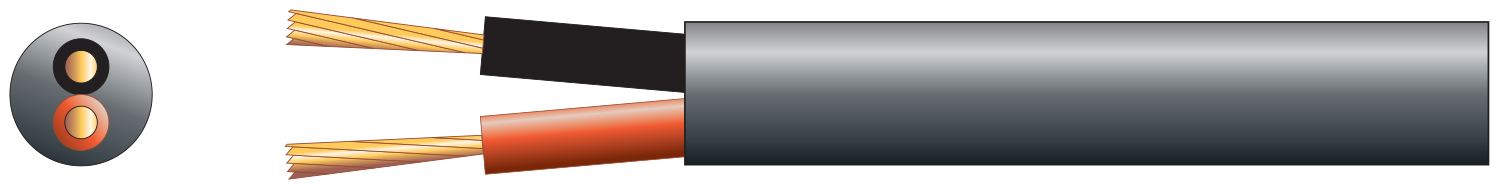 Mercury 100m Grey Hi Flex Double Insulated Speaker cable, 2 x (24 x 0.2mmØ) LSZH Commercial Grade