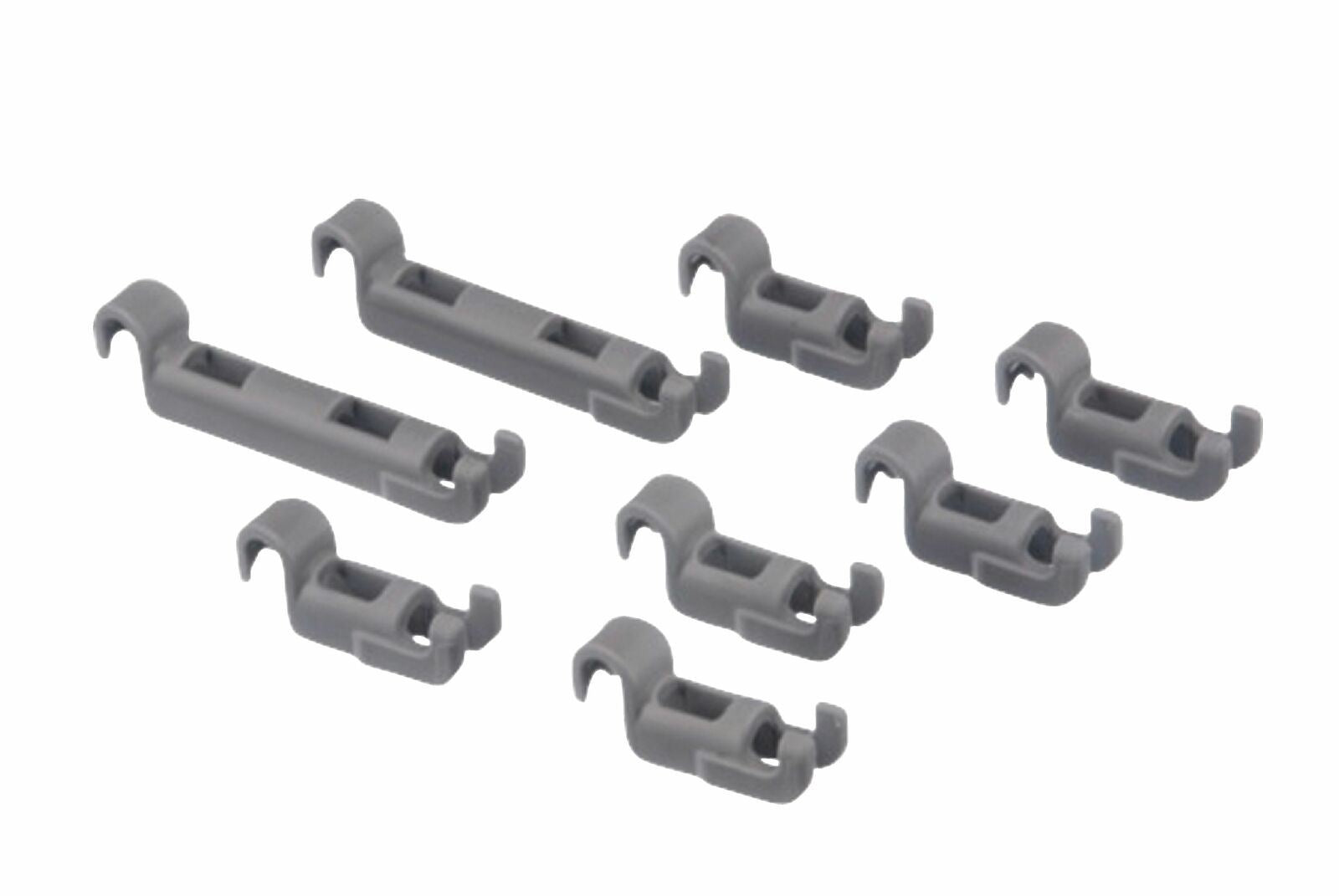 For Bosch Dishwasher Lower Rack Flip Tynes Plastic Bearing Clips Kit 611472