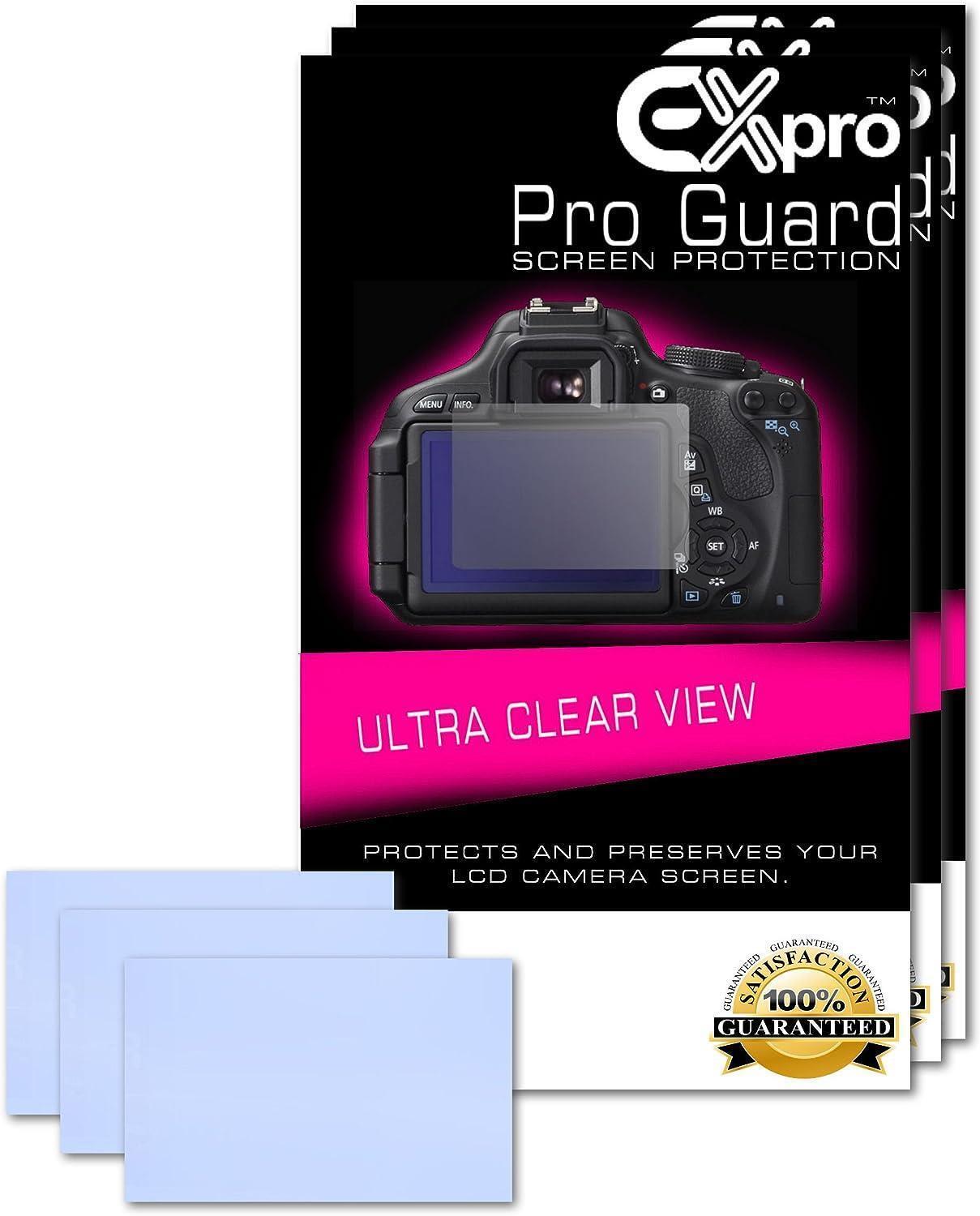 Ex-Pro 3 x Pro Guard Ultra Clear View LCD Screen Protectors for Panasonic Lumix DMC-GH3, DMC-GH4