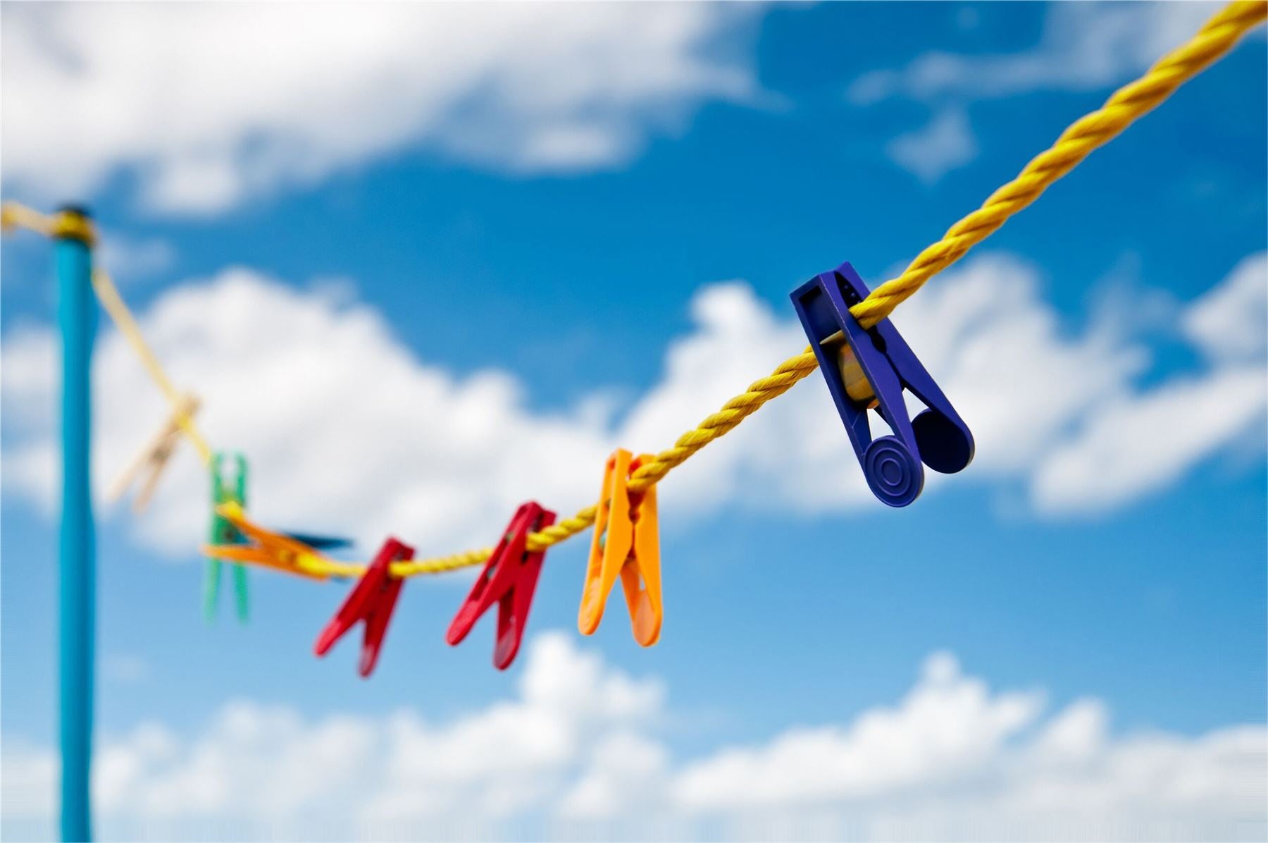 20m Heavy Duty Clothes Washing Line Rope Laundry Dryer - Yellow