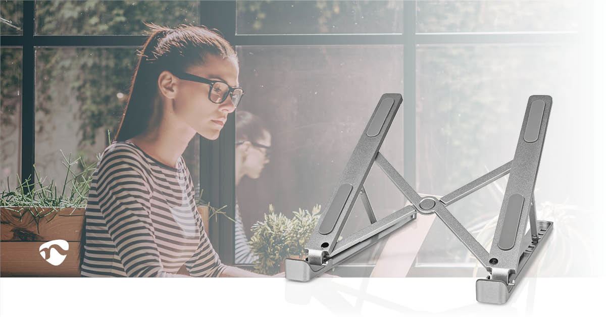 Nedis Notebook Stand | Number of angles: 6 | 17 " | Without Lighting | Foldable