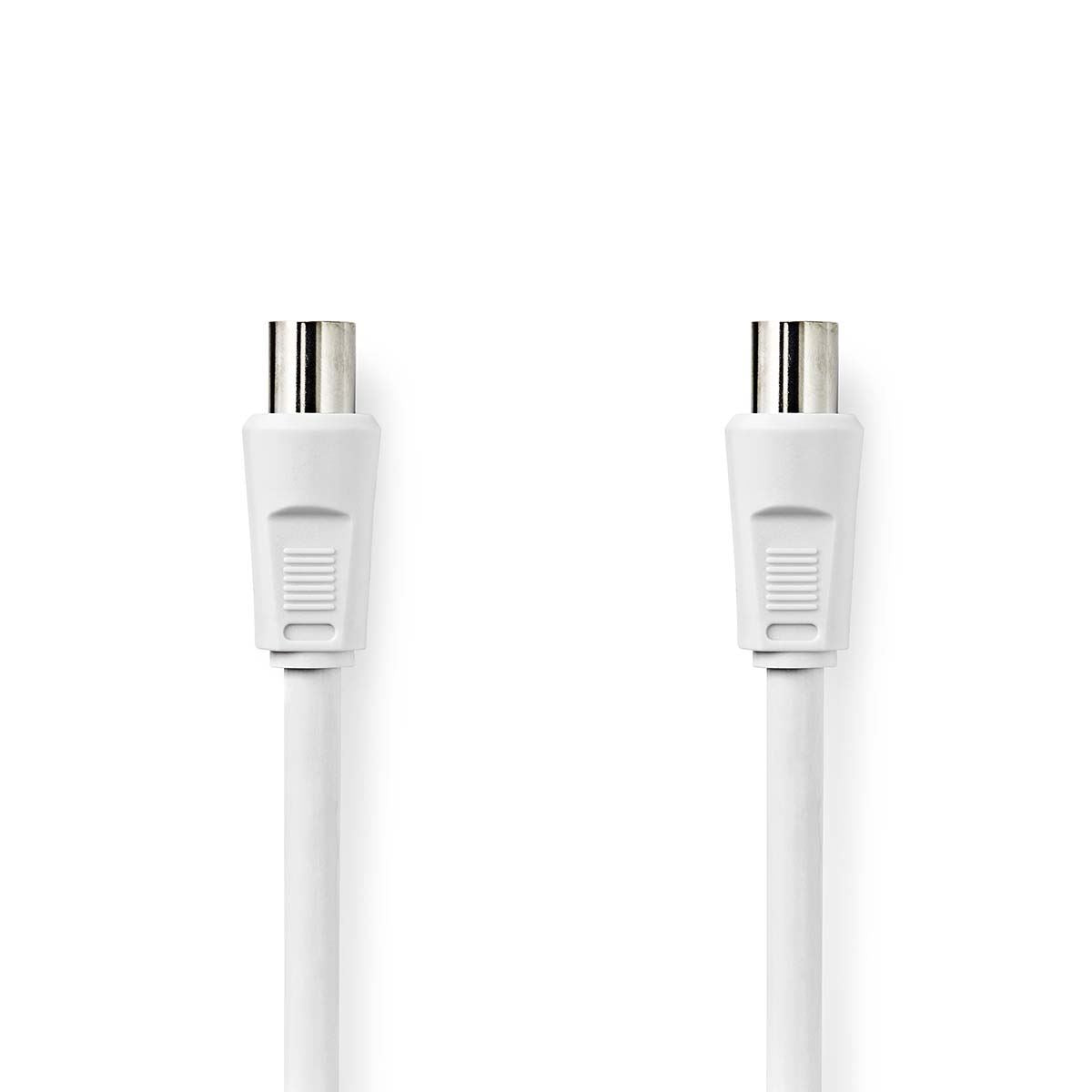 Nedis Coax Cable | IEC (Coax) Male | IEC (Coax) Male | Nickel Plated | 90 dB | 75 Ohm | Double Shielded | 3.00 m | Round | PVC | White | Label