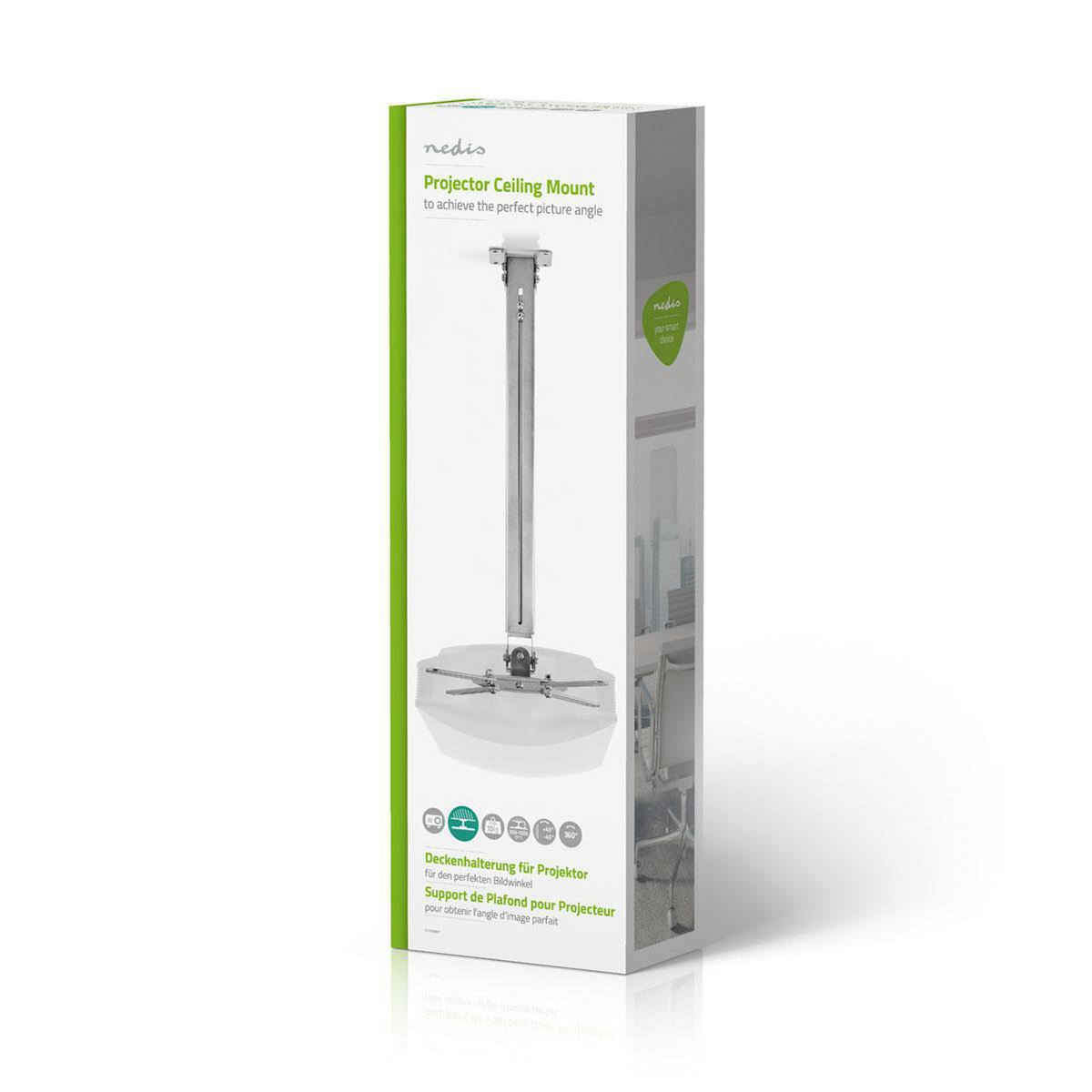 Nedis Projector Mount | Full Motion | 10 kg | Rotatable | Tiltable | Steel | Silver