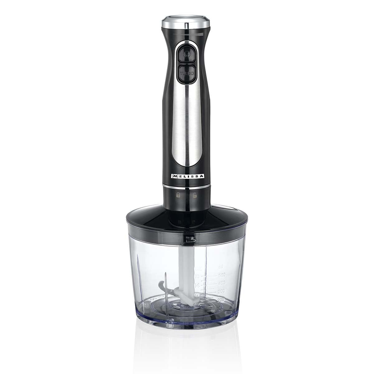 MELISSA 600W Hand Blender, Handheld Stick Immersion Mixer with Stainless Steel Blades, Ideal for Smoothies Shakes Baby Food Soup Purees & Sauces