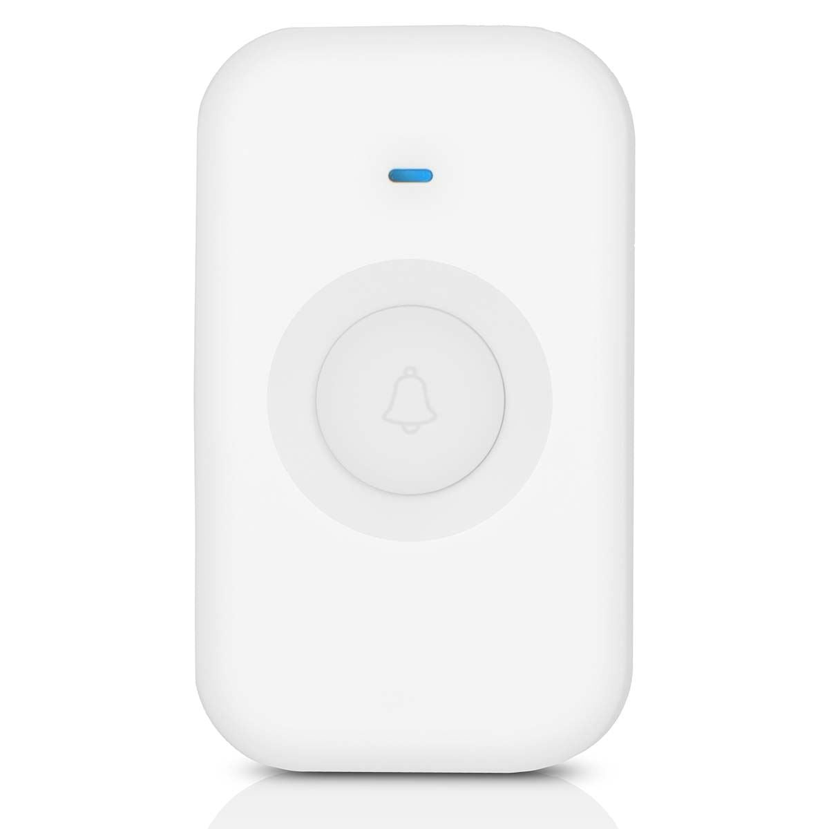 Alecto Wireless Doorbell, Water-Resistant IP56, 200m Long Wireless Range, 52 Chimes, Battery Powered, 5 Level Volume, Door Bells Wireless Cordless (White)