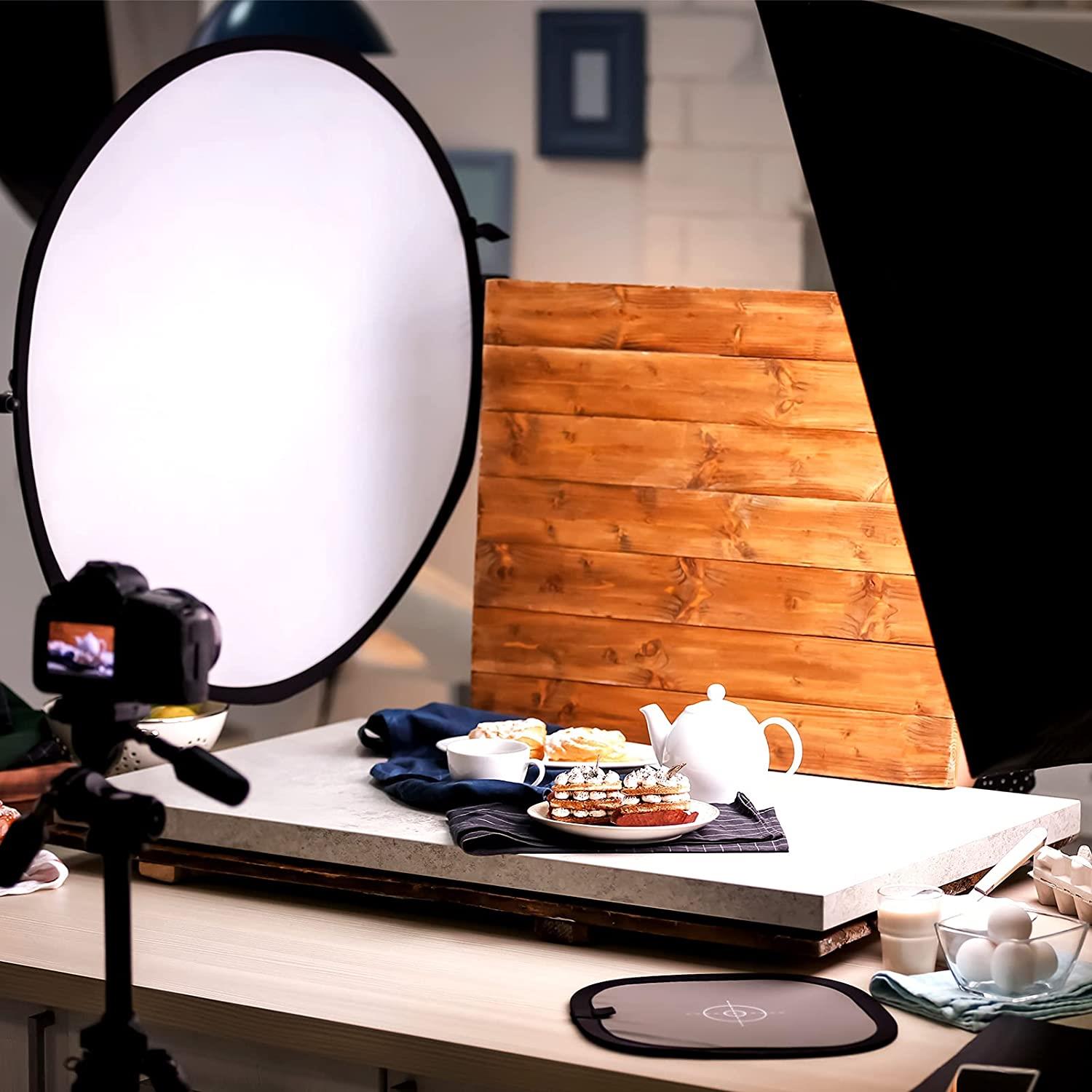 Ex-Pro 7 -in- 1 Photographic Light Reflector - 23" (58cm) Silver, Gold, Silver/Gold, White, Green, Blue & Translucent, Collapsible.