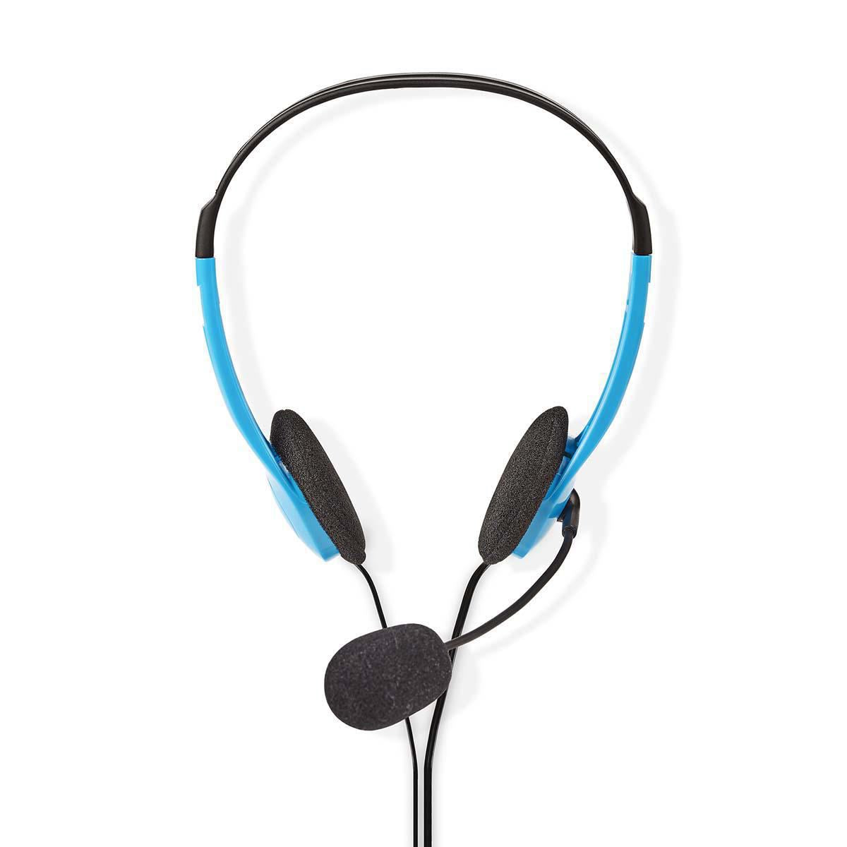 Nedis PC Headset | On-Ear | Stereo | 2x 3.5 mm | Fold-Away Microphone | Blue