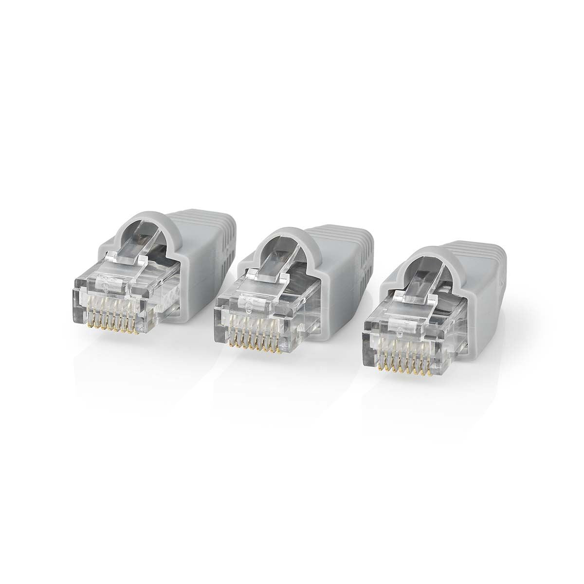 Nedis RJ45 Connector | Male | Solid UTP CAT6 | Straight | Gold Plated | 10 pcs | PVC | Grey | Box