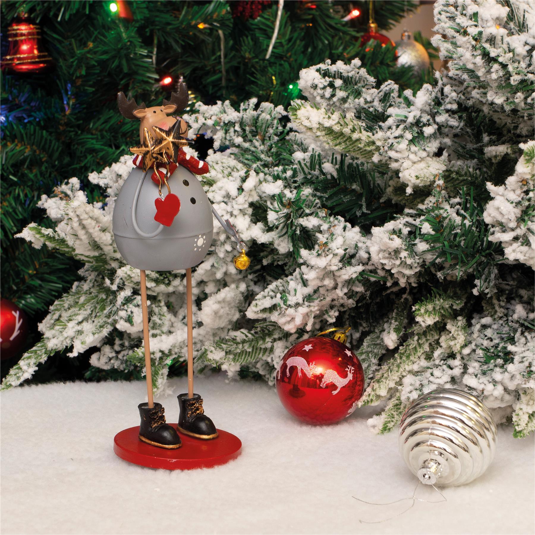 Reindeer Standing 22cm Metal Christmas Decoration Ornament