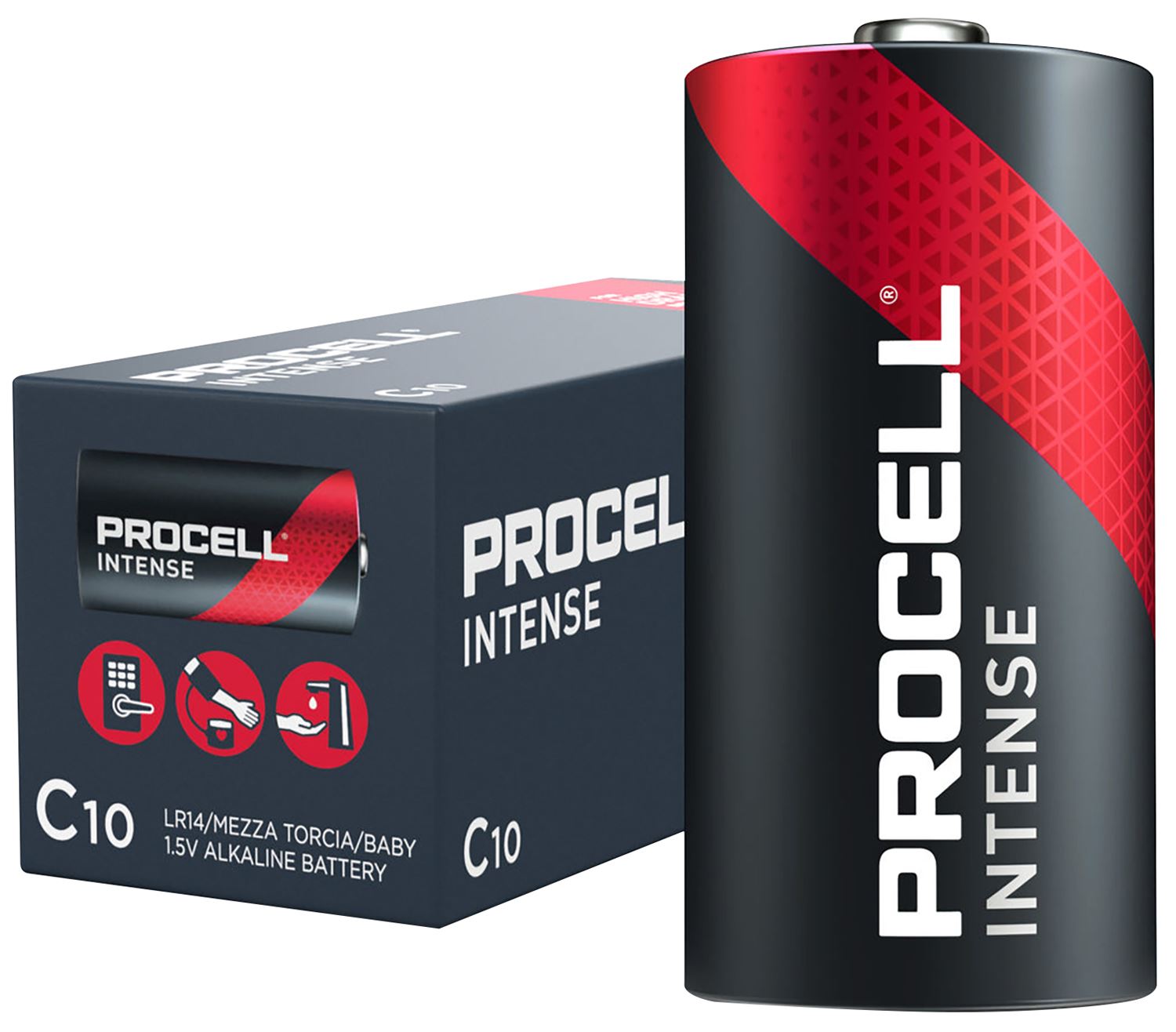 Duracell C Battery Procell Intense - 10 Pack