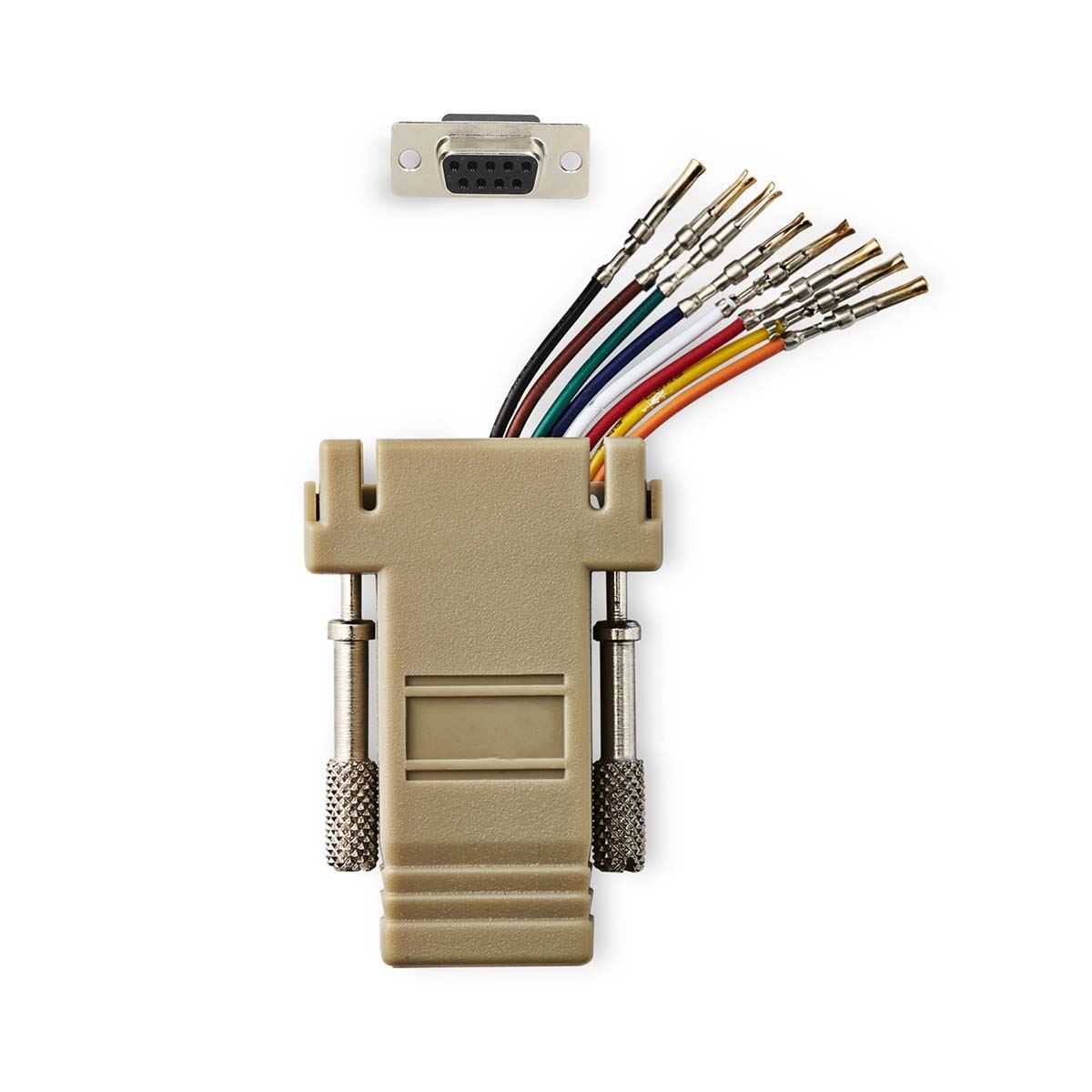 Nedis Serial Adapter | Adapter | D-SUB 9-Pin Female | RJ45 Female | Nickel Plated | Ivory | Box