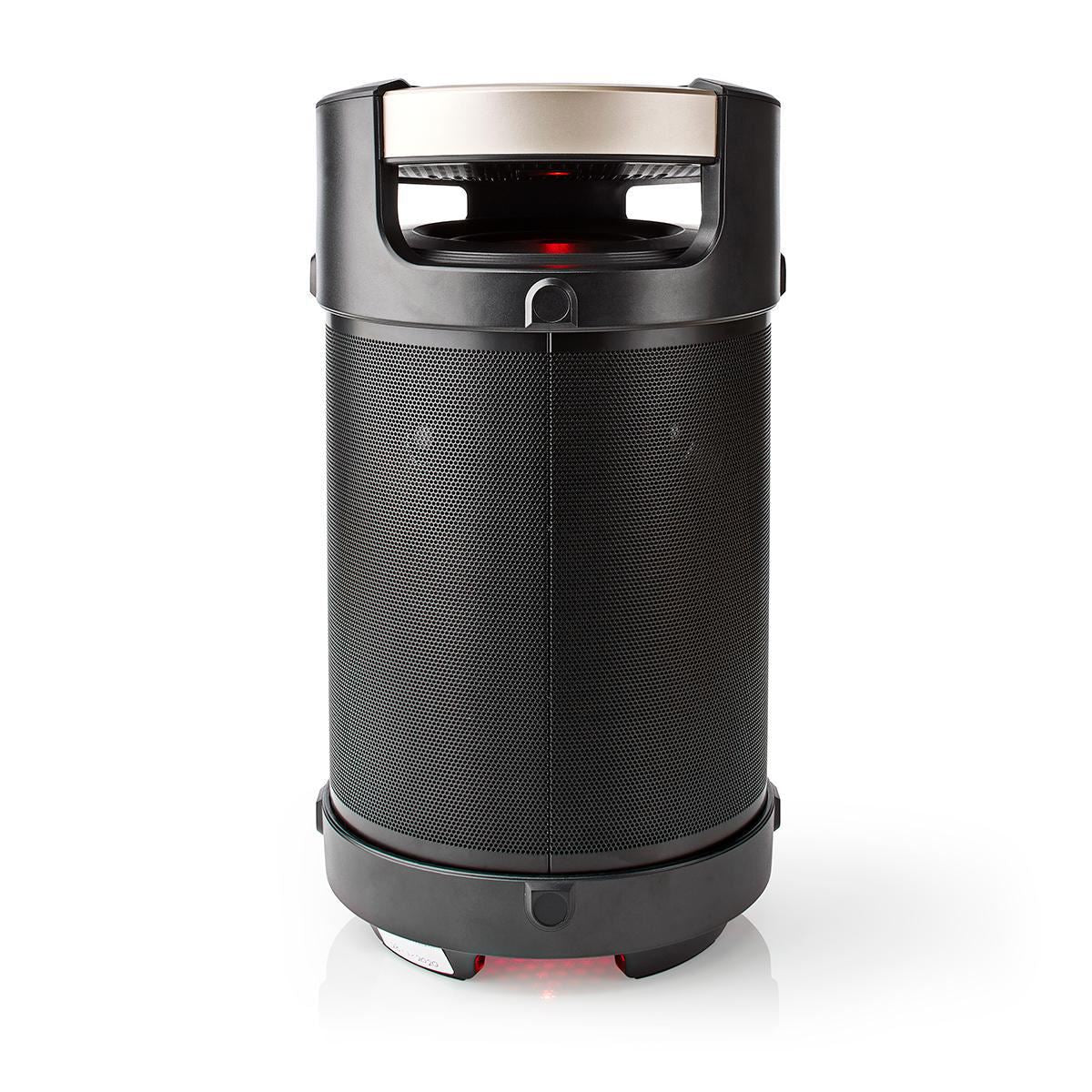 Nedis Bluetooth® Party Boombox | 3.5 hrs | 4.1 | 210 W | Media playback: AUX / USB | IPX5 | Linkable | Carrying handle | Party lights | Black / Silver