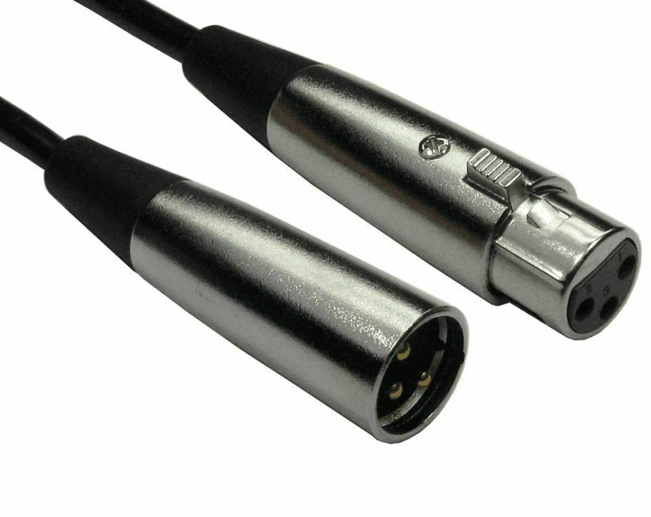 Ex-Pro 6m Ultra Flex 3 Pin XLR Male to XLR Female Dicast Cable - Silver